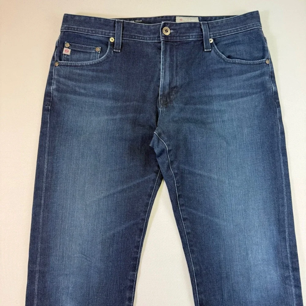 AG Adriano Goldschmied The Tellis Jeans Mens 33x34 Fits 34x32 Blue Modern Slim